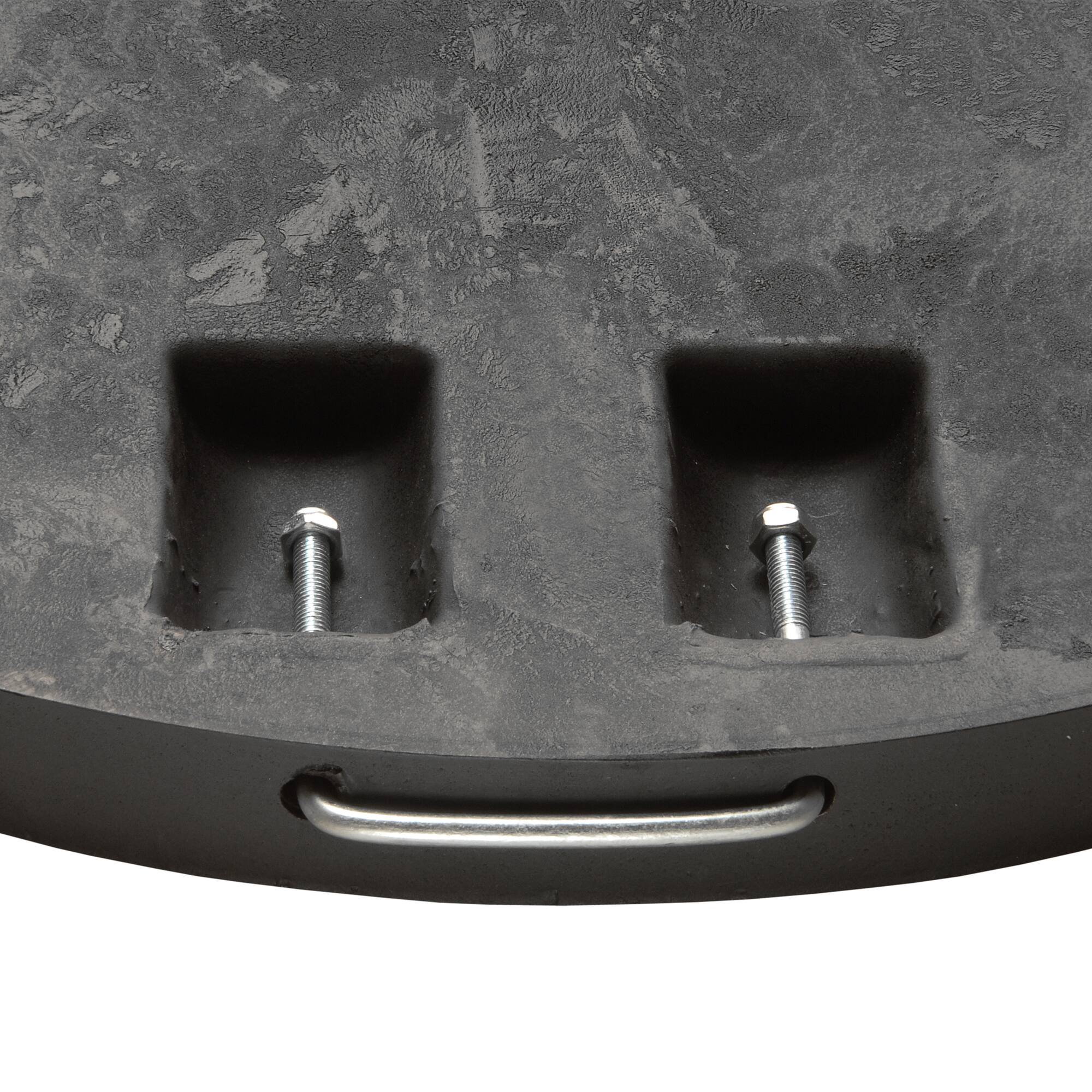 25" Black Metal Pie Shaped Umbrella Base
